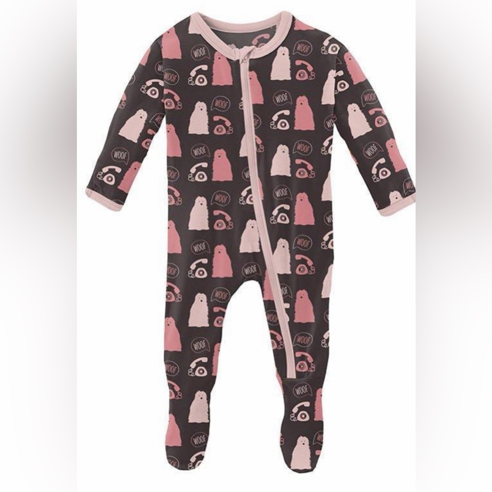 Kickee Pants Muffin Ruffle Footie with Zipper 12-18 months
